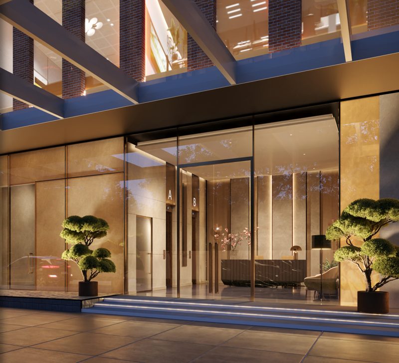 Entrance lobby of The Peak, artist's impression