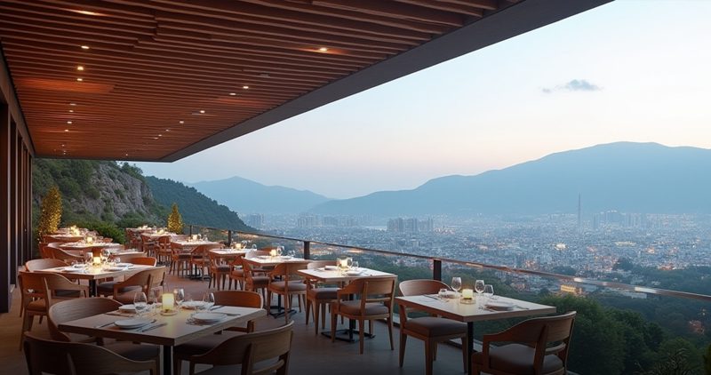 Rooftop restaurant terrace, artist's impression