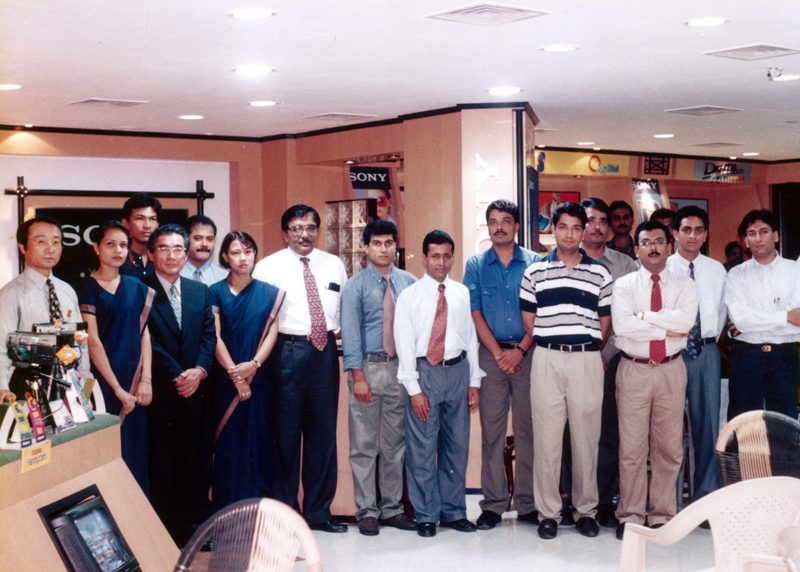 The Sony Center team inside the new store, 2000